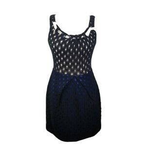 COP COPINE‎ Dress Women's xs Sleeveless Lace Crochet black mini cocktail